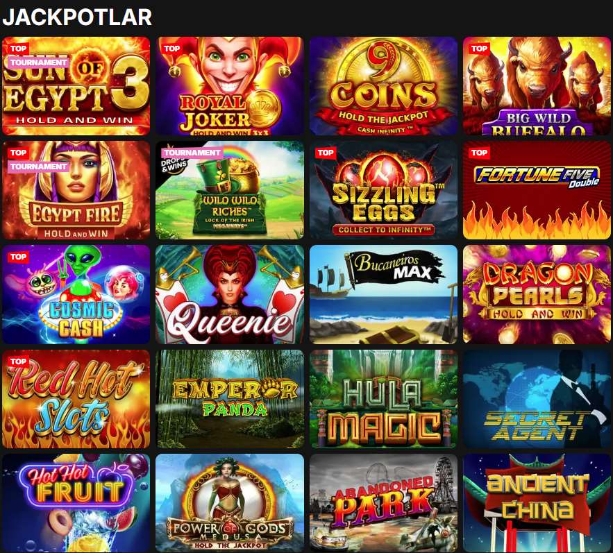 Casino veb-saytida Jackpot