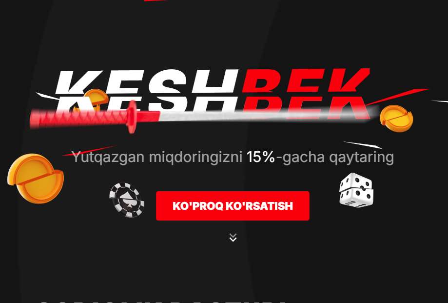 Casino veb-saytida Cashback